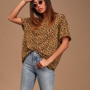 Free People Leopard Clarity Tee